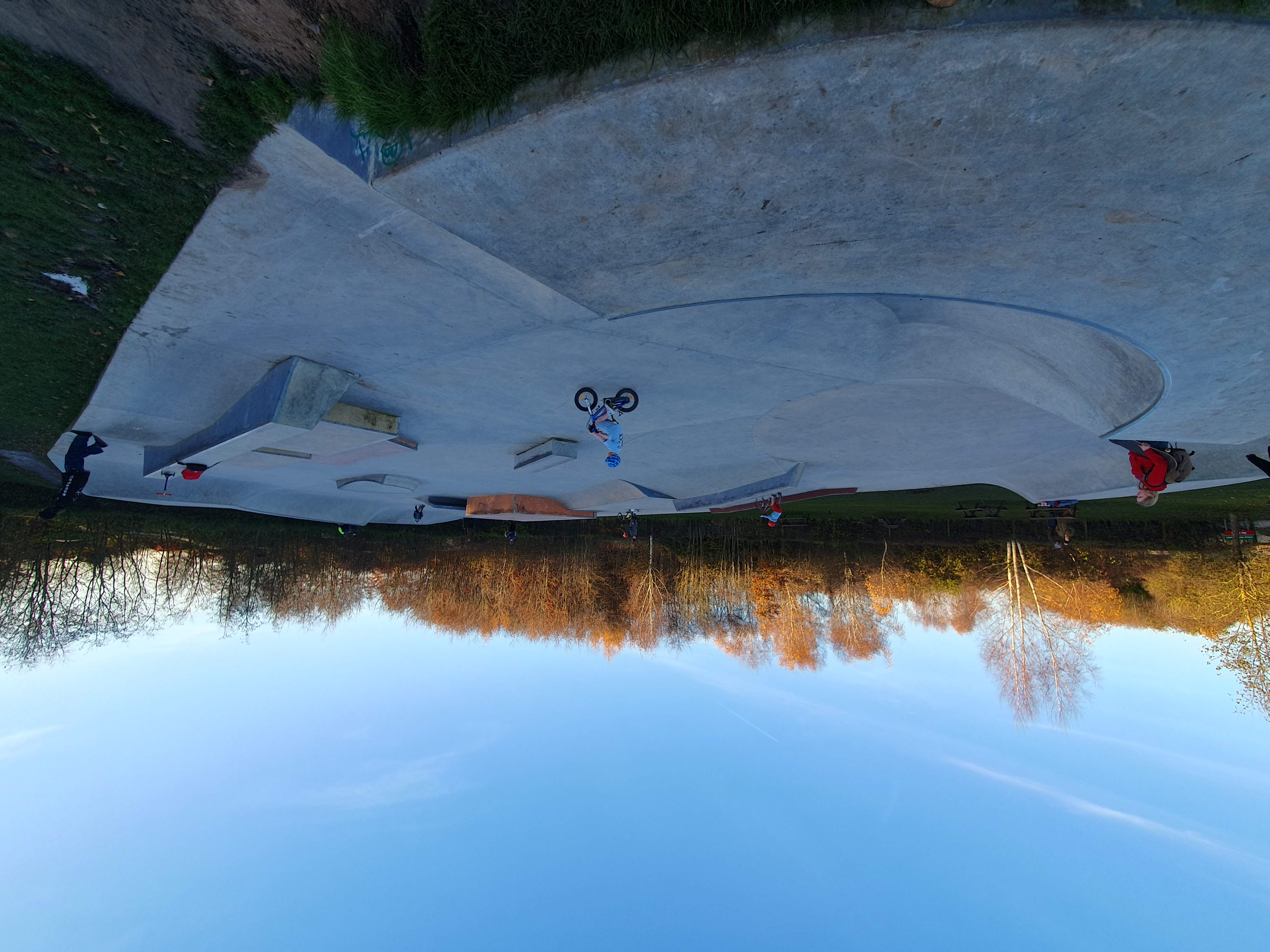 Skate park and few kids