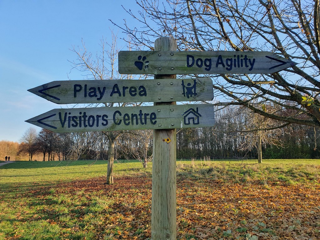 Detailed view of directional sign